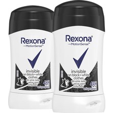 Rexona Motion Sense Kadın Stick Deodorant Invisible On Black + White Clothes 40 G x 2 Adet