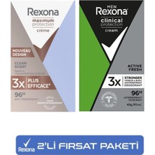 Rexona Stick Roll-On Deodorant Men Clinical Protection 45 ml + Maximum Protection Clent Scent 45 ml