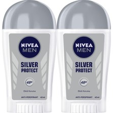 Nivea Men Silver Protect Erkek Deodorant Stick 40 ml 2'li