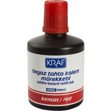 Kraf Beyaz Tahta Kalem Mürekkebi Kırmızı 100 ml