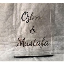 Yalova Design Kişiye Özel Söz & Nişan Pleksi Isimlik 25X20 cm