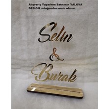 Yalova Design Kişiye Özel Söz & Nişan Pleksi Isimlik 25X20 cm