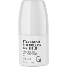 Farmasi 50 ml Erkek Roll On Invisible Deo Pudrasız Koku ile Gün Boyu Ferahlık