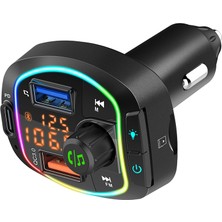 Yue Store BC66 Renkli Araba Mp3 Çalar Çok Fonksiyonlu Bluetooth Alıcı (Yurt Dışından)