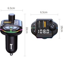 Yue Store A10 Car Atmosphere Light Fm Bluetooth Transmitter (Yurt Dışından)