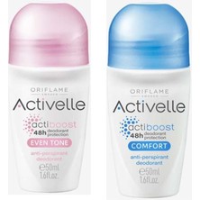 Oriflame Activelle Ve Even Tone Comfort Anti-Perspirant 48 Saat Koruma Sağlayan 2'Li Roll-On Deodorant