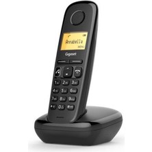 Gigaset Telsiz Telefon Ev Ofis Analog Ledli Büyük Ekran A270 Telefon Siyah