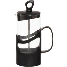 Herevin French Press Süzgeçli Çay Kahve Kupası 400 ml Siyah