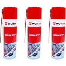 Würth 3 Adet Silikon Sprey 500 ml Plastik Sesi Keser Made In Germany