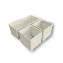 Balkan Room 3'lü Beyaz Çekmece Içi Düzenleyici Organizer Set - Çok Amaçlı Dolap Içi Kutu Seti