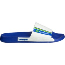 Havaianas Slide Brasil Erkek Beyaz Mavi Terlik