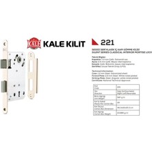 Kale 221 Oda Kilidi 50MM Sessiz Plastik Dilli Kilit 50 mm