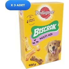 Pedigree Biscrok Multi Mix Köpek Ödül Bisküvisi 500 gr (3 Adet)