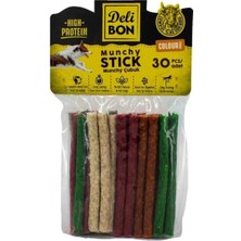 Delibon Köpek Ödül Kemiği Munchy Çubuk Kalın Mix 30 Ad