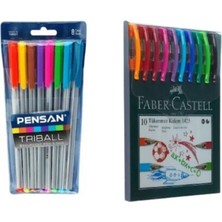 Faber-Castell Faber Castell Faber-Castell Tükenmez Kalem 1425 ve Pensan 1003 Triball 2'li Set