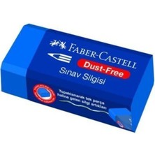 Faber-Castell Büyük Sınav Silgisi Mavi Renk 1 Adet Dust-Free Özellikli Temiz Silme