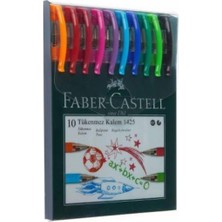 Faber-Castell Tükenmez Kalem Seti 10 Renk Yüksek Kalite Yazım İçin 0.7 mm Uç