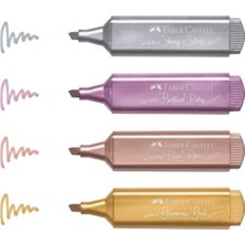 Faber-Castell Metalik Işaretleme Kalemi 4 Renk Set 15 46 Ergonomik Tasarım ile Yazı Yazmak İçin