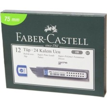 Faber-Castell 0.7 mm Kalem Ucu 12 Tüp 24 Adet 75 mm Uzunlukta 2B Derece
