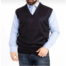 YHE Store Rkek V Yaka Ince Yün Triko Örgü Tüylenmez Baba Süveter