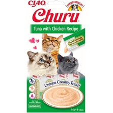 Ciao Churu Cream Ton Balıklı ve Tavuklu Kedi Ödül Kreması 4 x 14 gr