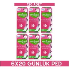 Molped 20’li Günlük Ped x 6 Adet Nefes Alabilen Yüzey ile Gece Kullanımına Uygun