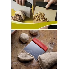 Vi Caro Paslanmaz Çelik Hamur Kesme Aparatı - Kesici Kazıyıcı Pasta ve Kek Şekillendiren Spatula