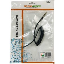 Herbirivar Teknogreen TKS-135 1m 3.5mm Stereo E,e Spiral Kabl