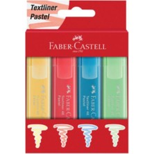 Faber-Castell Faber Castell Faber-Castell Pastel Fosforlu Kalem 4 Lü Set