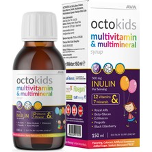 Ava Octokids Inülin, Propolis ,arı Sütü, Kara Mürver, Ekinezya, Betaglukan (12 Vitamin & 7 Mineral) 150 ml Şurup