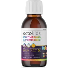 Ava Octokids Inülin, Propolis ,arı Sütü, Kara Mürver, Ekinezya, Betaglukan (12 Vitamin & 7 Mineral) 150 ml Şurup