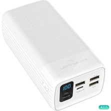 Peeq A21S 40000 Mah Konfulon LCD Göstergeli 22.5W Pd Hızlı Şarj Fonksiyonel 4 Ayrı Çıkışlı Powerbank