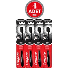 Colgate Diş Fırçası - 360° Siyah Charcoal Orta 4 Adet Colgate 360 Siyah Orta