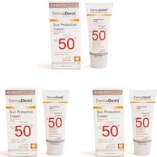 Dermaderm Spf 50 Faktör 100 ml Güneş Koruma Kremi 3 Adet