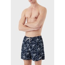 Emporio Armani Baskılı Deniz Şortu Belden Bağlamalı Mayo Short Erkek Mayo Short 211740 3R444 18736