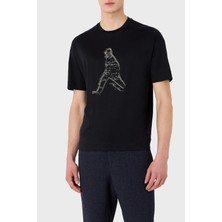 Emporio Armani Baskılı Bisiklet Yaka Regular Fit T Shirt Erkek T Shirt 3R1TT9 1juvz 0920