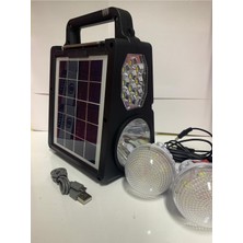 Everton RT-913 Şarjlı Fm/usb/bt Güneş Enerjili 2 Ampullü Solar Set (Kablosuz Telefon Şarj) Özelikli