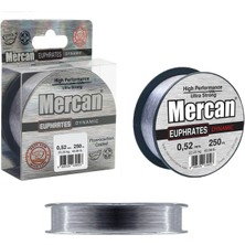Mercan Yüksek Performanslı Mercan Euprates Dynamic Gümüş Gri 250 m 0,52 mm Kalınlığında Makara Misina