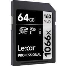 Lexar 64GB Professional 1066X Uhs-I Sdxc Memory Card (Silver Series)