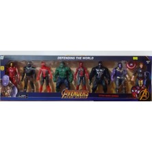 Avengers 8li Yenilmezler Venom Black Panther Thanos Işıklı 18 cm Avengers 8