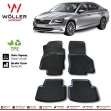 Wöller Skoda Superb Paspas 2015 Sonrası 3D Havuzlu Wöller Paspas