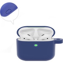 Wozlo Apple Airpods 3 Koruyucu Kılıf - 3. Nesil Silikon Kulaklık Koruma Kılıfı - Koyu Mavi