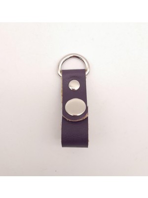 Angel Çanta Aksesuar Mor Gerçek Deri Çıtçıtlı Sapucu Böce Gümüş Metalli 1 Adet