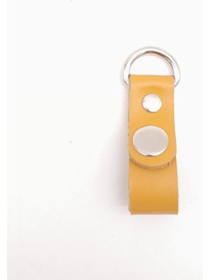 Angel Çanta Aksesuar Hardal Gerçek Deri Çıtçıtlı Sapucu Böce Gümüş Metalli 1 Adet