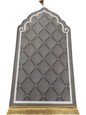 Eakren Seyahat Dua Halı Koleksiyon Eid Yumuşak Halı Gri Gri 60CMX110CM (Yurt Dışından)