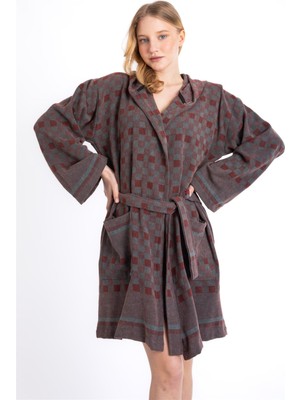 Sensomia Agatha Taşlanmış 100% Pamuklu Peştamal Plaj Banyo Duş Deniz Havuz Bornozu