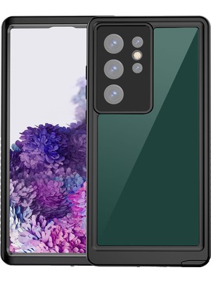 Kupa Samsung Galaxy S23 Ultra Kılıf Su Geçirmez Tam Koruma 2 Parça Yüksek Kalite Tıpalı Pc Tpu Kapak