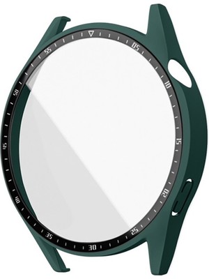Novstrap Huawei Watch Gt3 46MM Uyumlu Ekran Koruyucu Temperli Cam ve Kasa Koruyucu Sert Pc