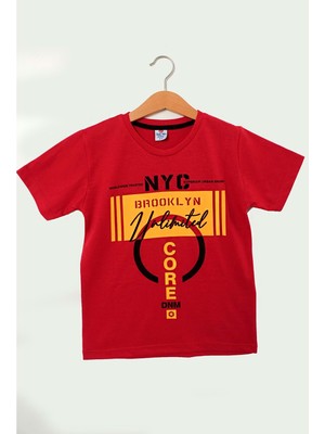 Baby Mini Nyc Erkek Tshirt - Baby Mini Turkey - Tshirt - Kırmızı - 9 Yaş - CS2023000022-2934