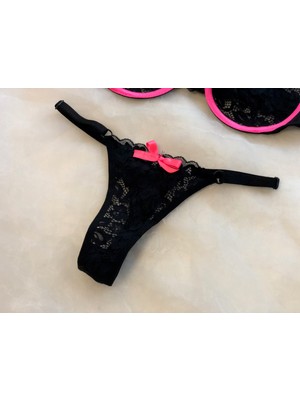 Zag Lingerie Neon Detay Bacak Aksesuarlı Sütyen Takım